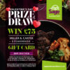 VALENTINE’S PRIZE DRAW – WIN A £75 MILLER & CARTER E-GIFT CARD!